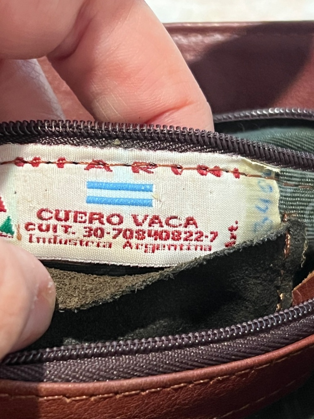 Vintage Cuero Vaca Argentina Floral Leather Shoulder Bag - Picture 7 of 14